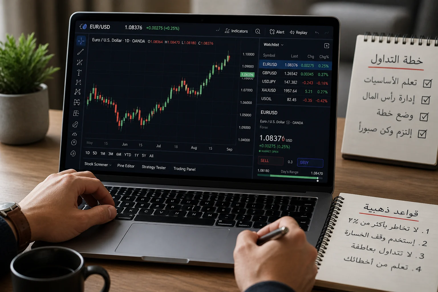 تعلم التداول للمبتدئين تعلم التداول للمبتدئين وتحليل الشارت خطوة بخطوة